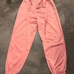 The Limited Blush Pink Jogger Pants with Tie Belt